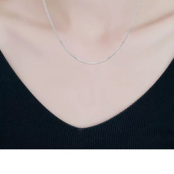 Giani Bernini Sterling Silver Chain Necklace 24” box chain - Picture 2 of 13